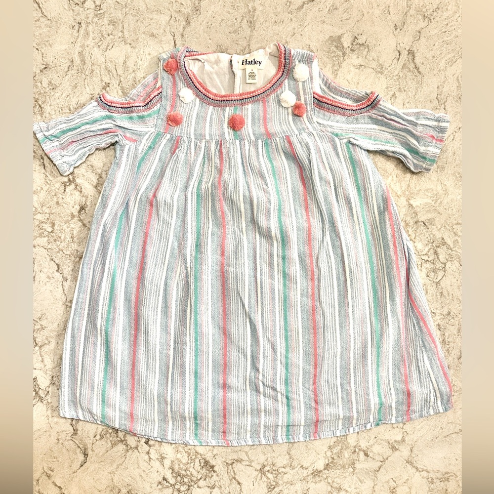 Hatley Striped Kids Dress - Blue and Pink